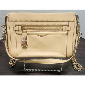 Rebecca Minkoff Mini Crosby Crossbody Bag Cream Genuine Leather